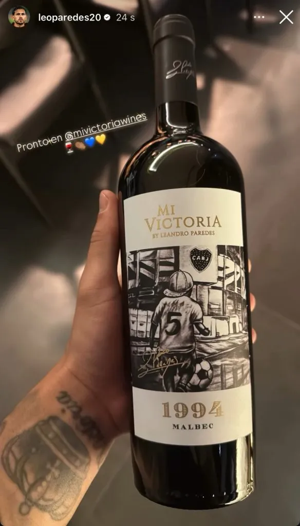 La historia de Paredes en Instagram. (Captura)