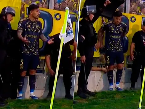 La imagen viral del Boca-Central: por qué dos hinchas le tocaron las piernas a Paredes