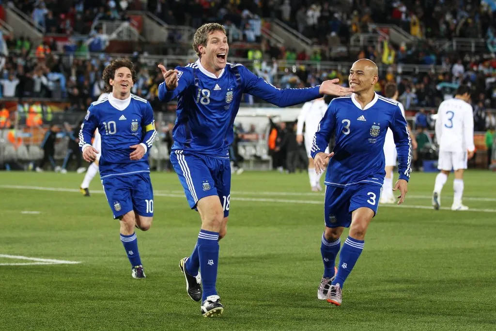 Lionel Messi junto a Palermo en el Mundial del 2010 (Getty Images)