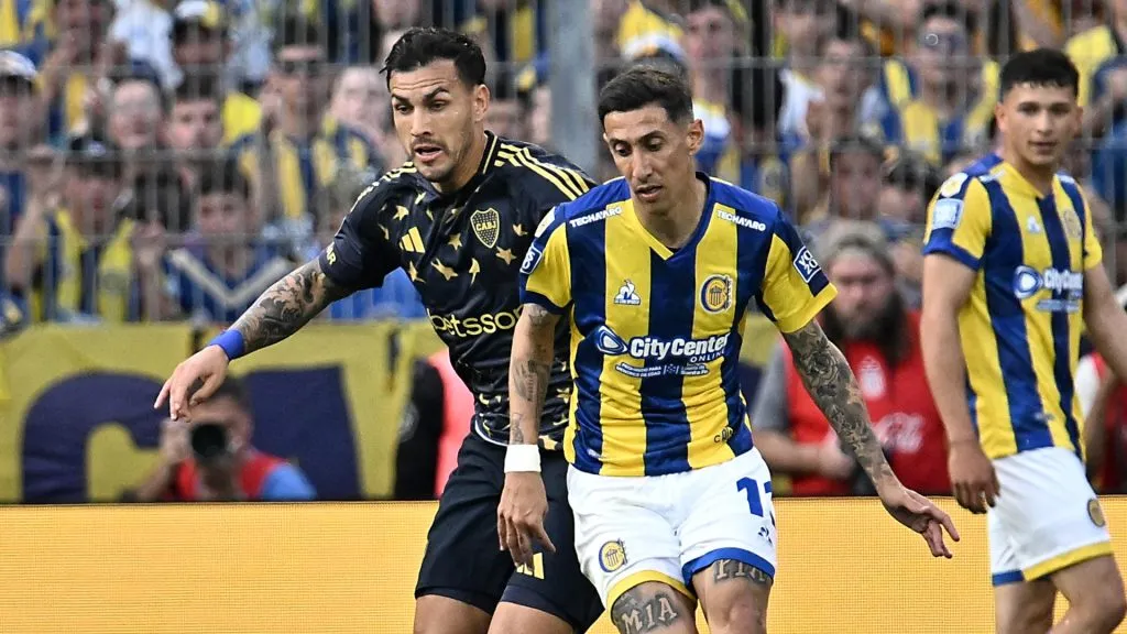 Di María y Paredes en Boca vs. Rosario Central (Getty Images)