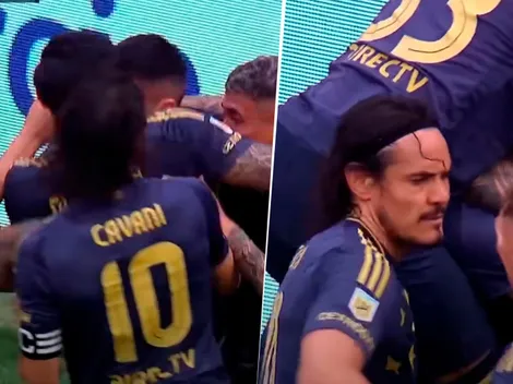 El gesto de Paredes y Cavani con Aguirre en el festejo del gol de Boca que refleja las intenciones internas del plantel