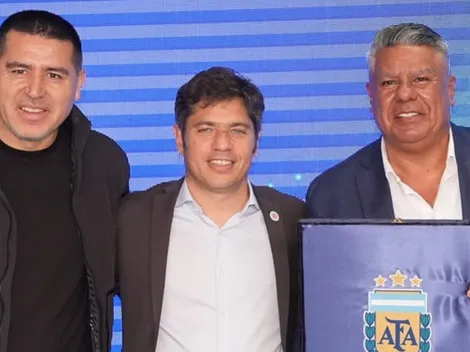 Riquelme, junto al Chiqui Tapia y Axel Kicillof: el motivo
