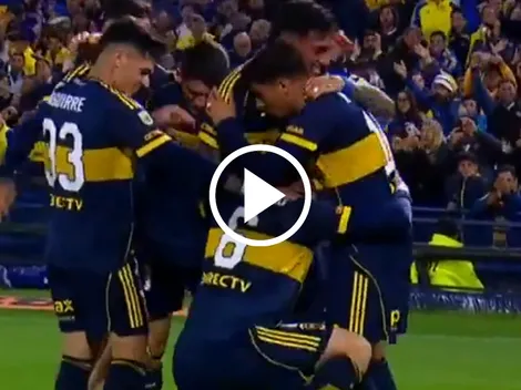 Otra vez de pelota parada: Battaglia puso el primero para Boca ante Central Córdoba