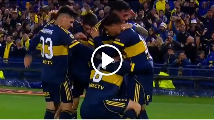 Otra vez de pelota parada: Battaglia puso el primero para Boca ante Central Córdoba