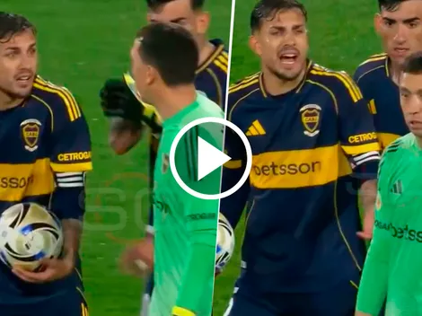El fuerte reclamo de Paredes a Marchesín en Boca luego de que cometiera penal