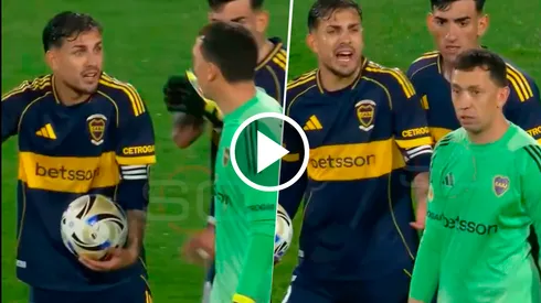 Paredes fue a buscar a Marchesín luego de que cometiera penal.