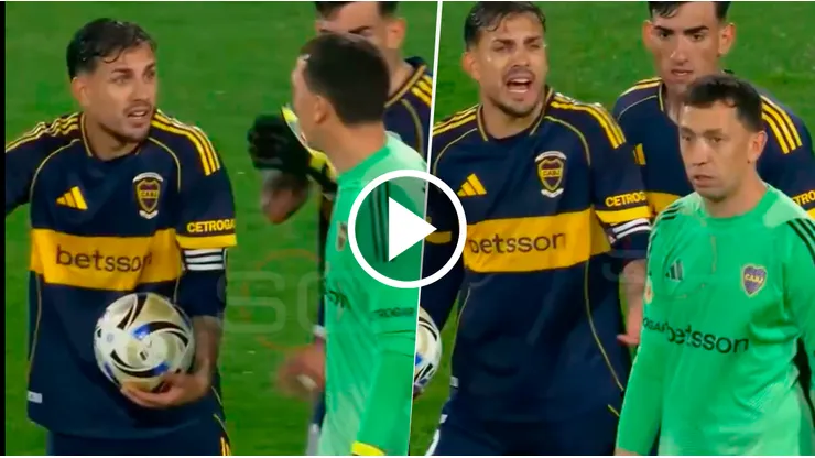 Paredes fue a buscar a Marchesín luego de que cometiera penal.