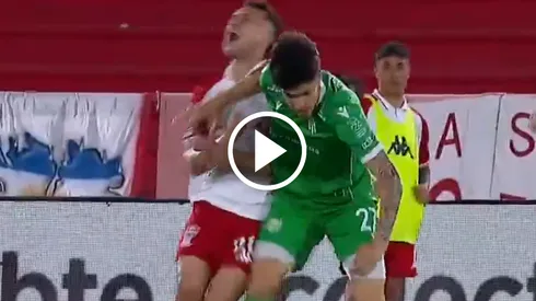 Vega entró solamente un minuto en Banfield y se fue expulsado.