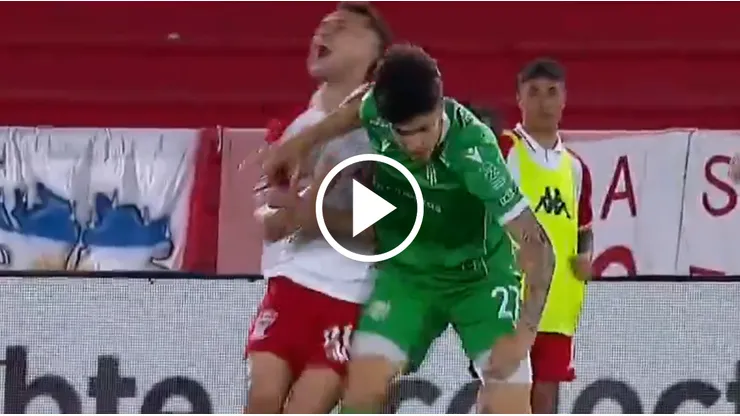 Vega entró solamente un minuto en Banfield y se fue expulsado.