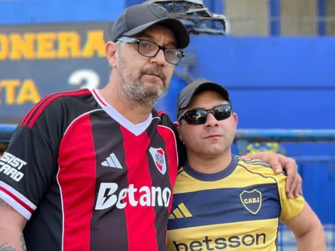 Viral: un hincha de River apareció en La Bombonera para despedir a Russo