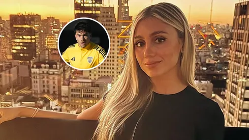 El lateral marcó con la Reserva Xeneize y la periodista lo festejó en sus redes.