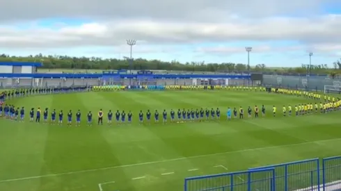 Las categorías inferiores también homenajearon a Russo con un minuto de silencio.