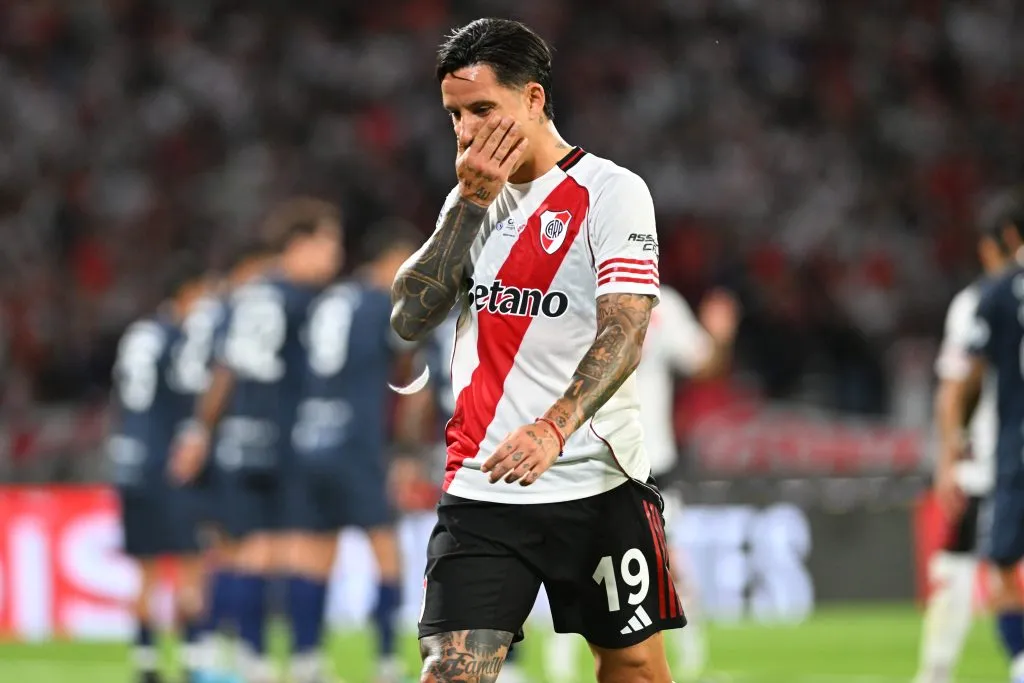 Driussi se lesionó y está en duda para jugar el Superclásico ante Boca. (Getty)