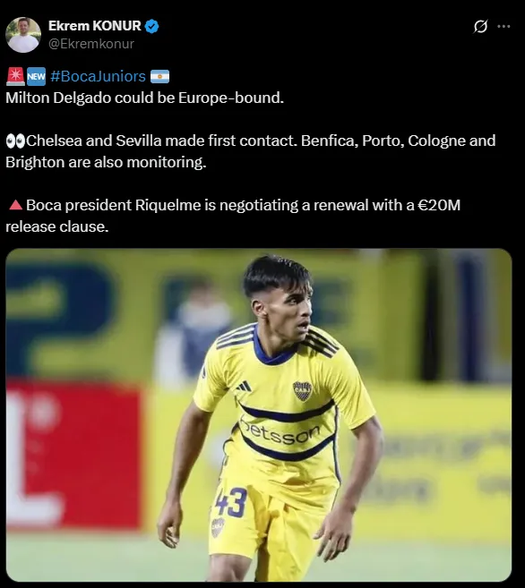 Milton Delgado, seguido desde Europa. (Captura)