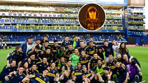 El festejo de Boca tras la victoria en La Bombonera.