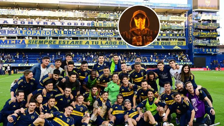 El festejo de Boca tras la victoria en La Bombonera.
