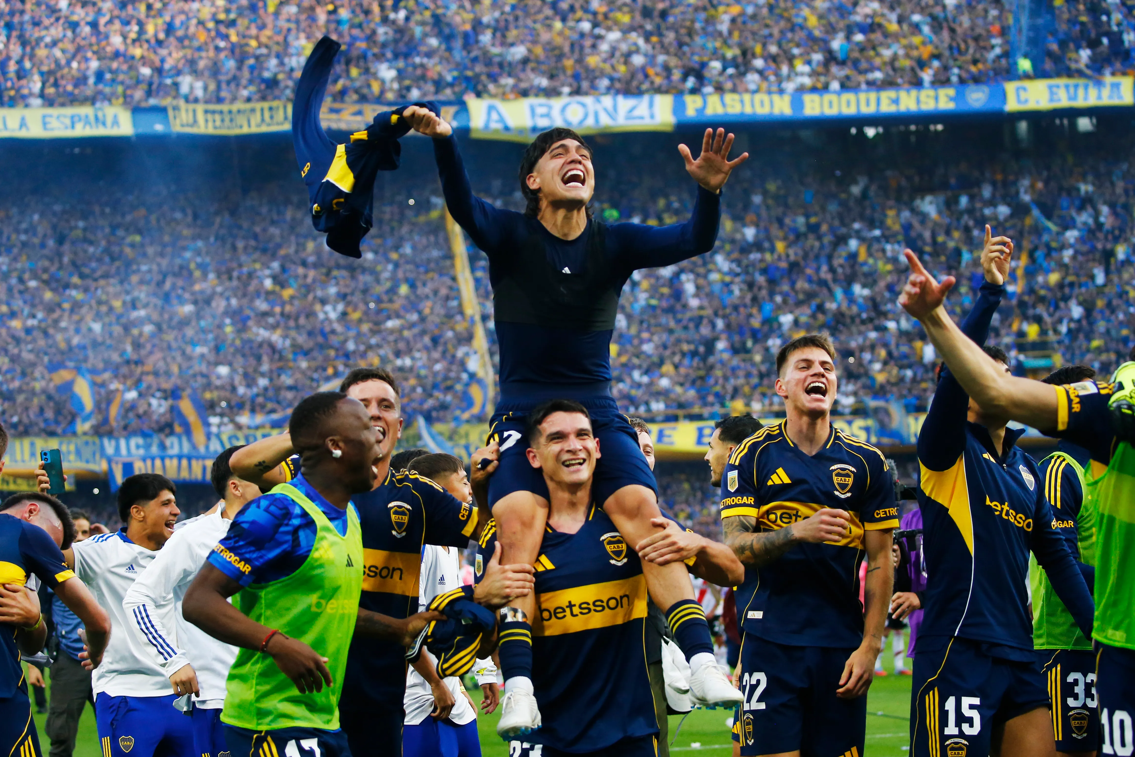 Zeballos, uno de las figuras del Superclásico. Foto: Getty