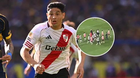 Salas le pegó a un hincha de Boca.