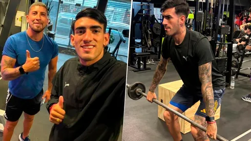 Lautaro Di Lollo y su entrenamiento fuera de Boca Predio.