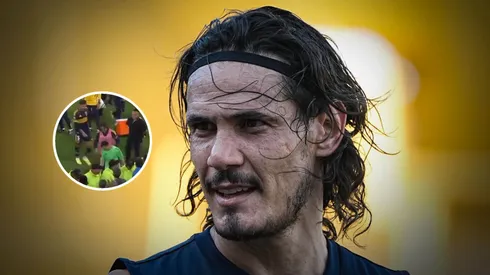 El gesto de Cavani a los hinchas post-derrota.