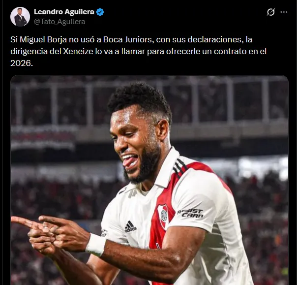 Boca puede ir a por Miguel Borja. (Captura)