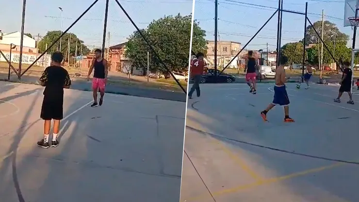 Un jugador de Boca sorprendió con un picado en su barrio.