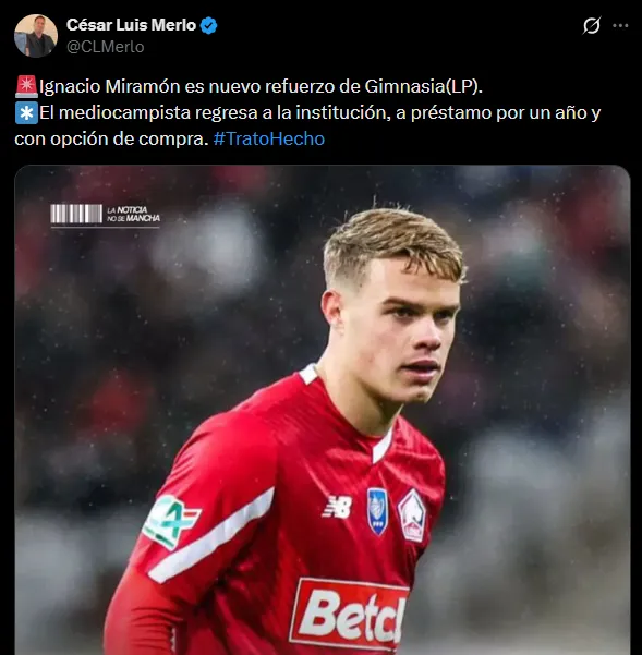 Miramón jugará en Gimnasia. (Getty)