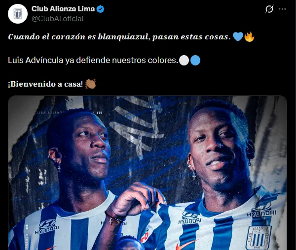 Advíncula, nuevo refuerzo de Alianza Lima. (Captura)