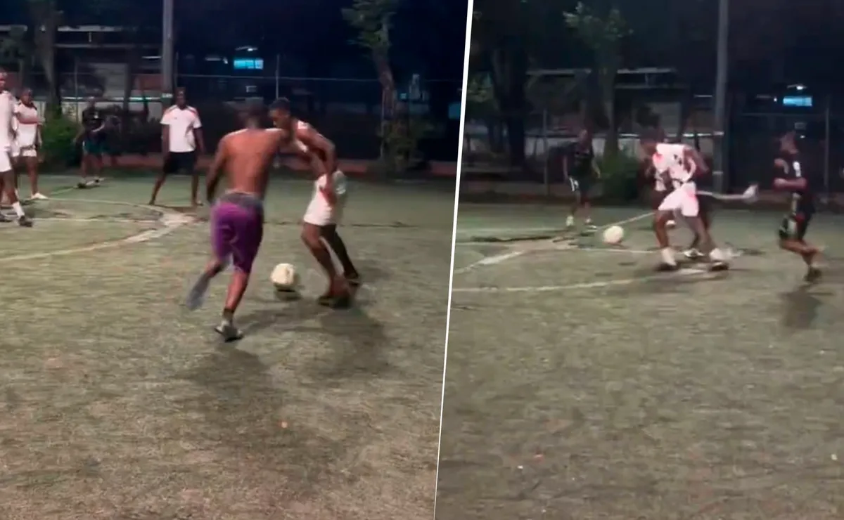 A puras patadas: Hinestroza, antes de llegar a Boca, jugó un picado con amigos en el que no se guardaron nada