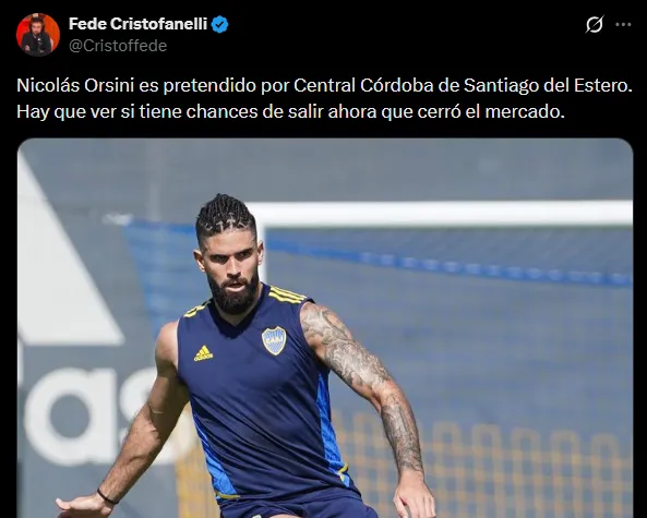 Central Córdoba quiere a Orsini. (Captura)