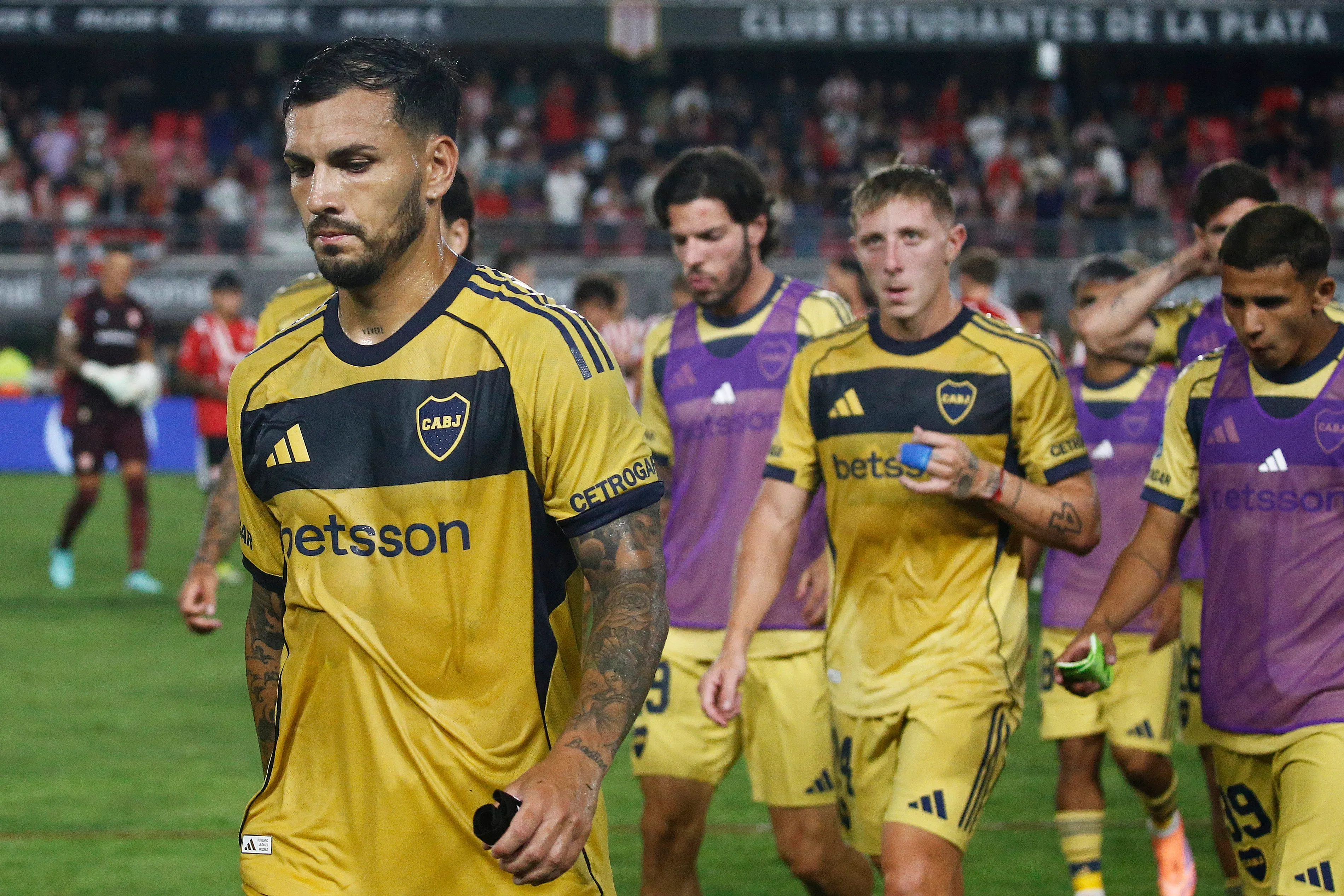 Paredes, en la caída de Boca ante Estudiantes. (Getty)