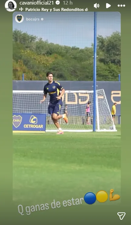 La historia de Cavani en redes. (Captura)