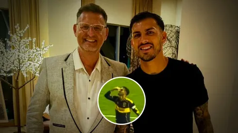 El festejo de Paredes ante Newell's.