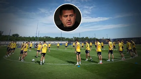 Reunión entre Riquelme y el plantel.
