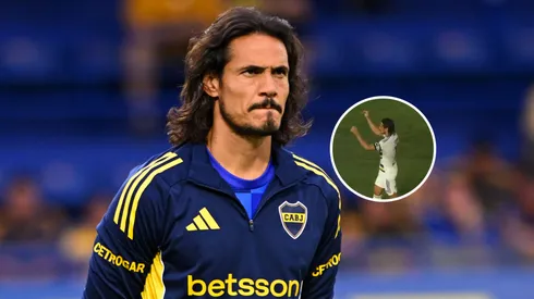 El gesto de Cavani tras el empate contra Platense.