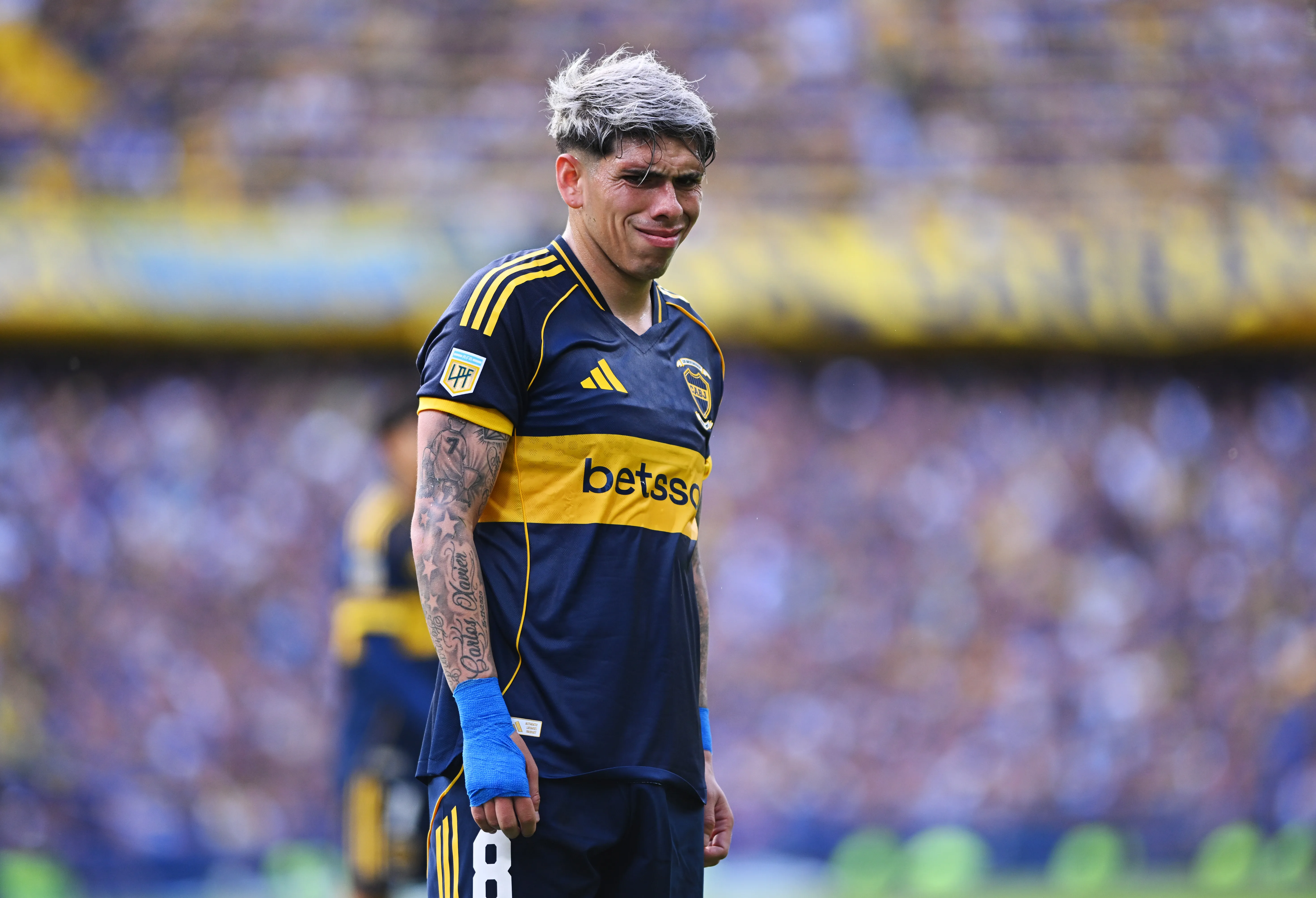 En Boca están preocupados por la sinovitis de Carlos Palacios. (Getty Images)