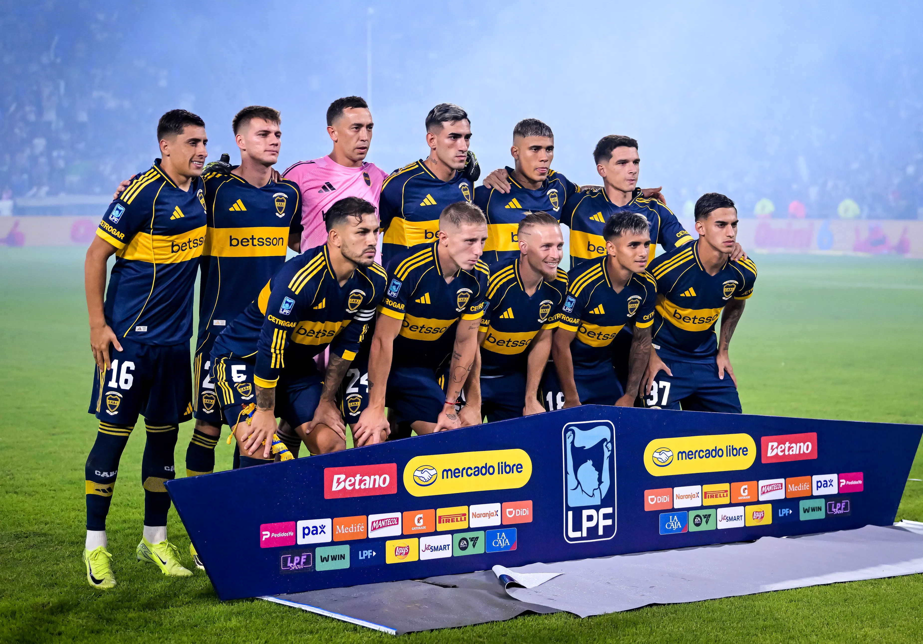 La formación de Boca vs. Racing. (Getty)