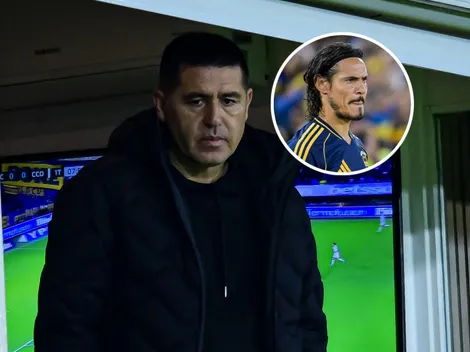 La reacción de Riquelme al cambio de Cavani