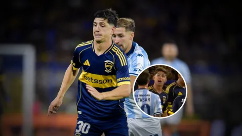 El cruce entre Belmonte y un jugador de Racing.