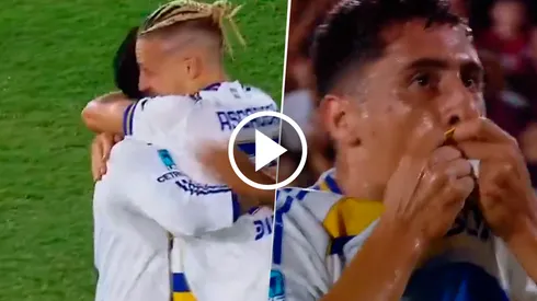 Los goles de Ascacibar y Merentiel para el triunfo parcial de Boca ante Lanús