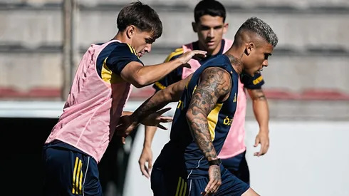 Boca se entrena pensando en San Lorenzo.