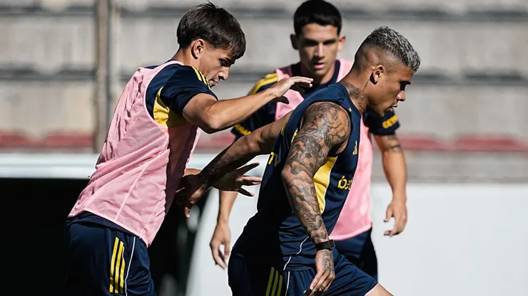 Boca se entrena pensando en San Lorenzo.