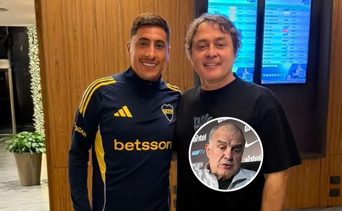 Palazo del representante de Merentiel a Bielsa por la selección de Uruguay: 