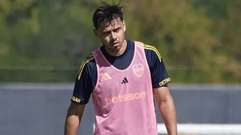 Ángel Romero se entrenó a la par en Boca. 
