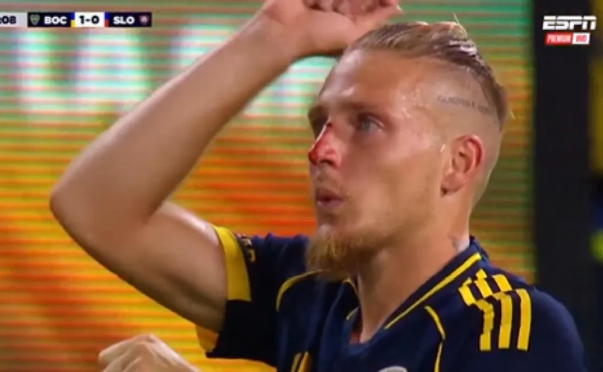 Ya se sabe: por qué Ascacibar festejó con sangre en la cara su gol ante San Lorenzo