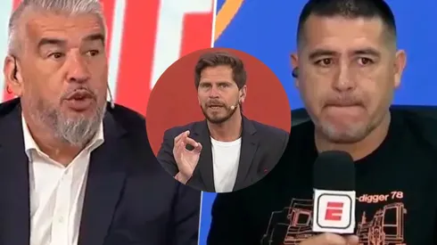 Riquelme y el Chavo Fucks tuvieron un cruce al aire.