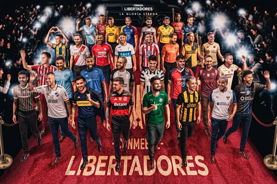 El poster oficial de la Copa Libertadores 2026 con Paredes al frente. Foto: CONMEBOL Libertadores.