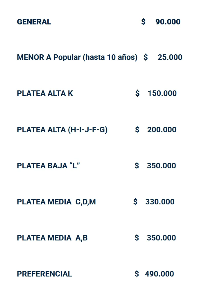 Los precios para ver a Argentina en La Bombonera. (AFA Oficial)