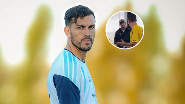 El volante aprovechó su tiempo libre para visitar al plantel de Boca.