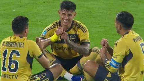 El festejo viral entre Bareiro, Paredes y Merentiel.